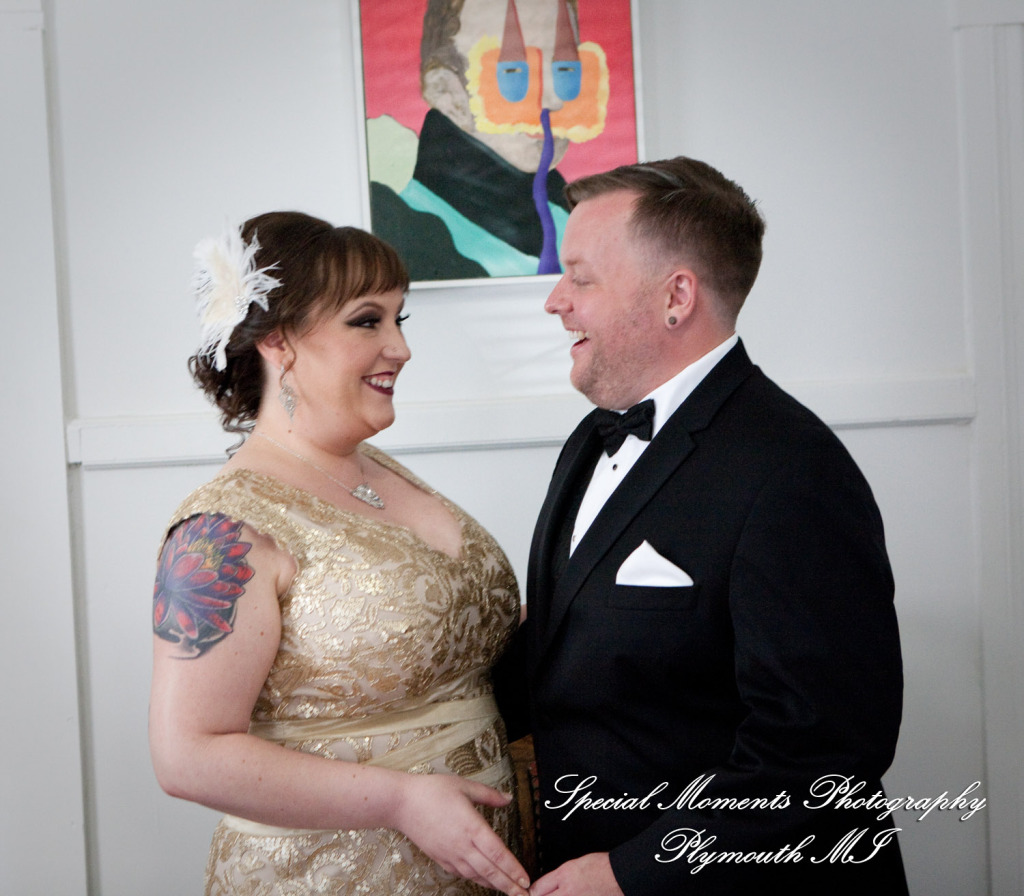 Rebecka & Clinton at a Bed & Breakfast Detroit MI wedding photograph