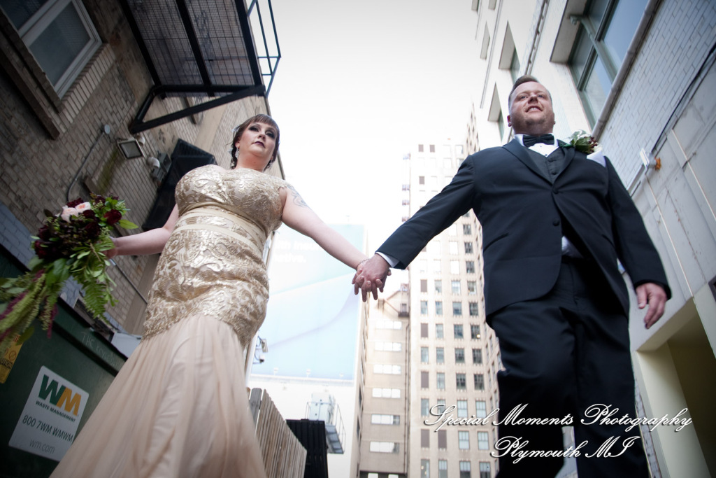 Rebecka & Clinton at Cliff Bells Detroit MI wedding photograph
