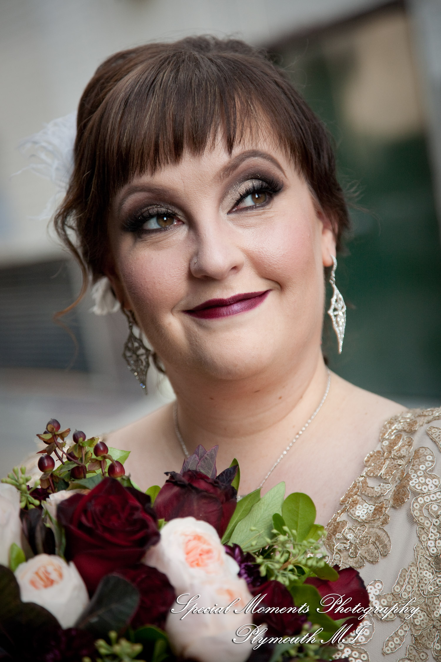 Rebecka & Clinton at Cliff Bells Detroit MI wedding photograph