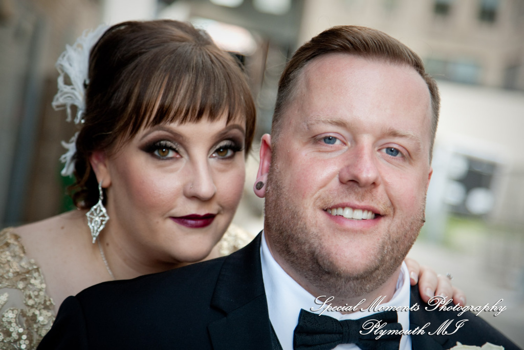 Rebecka & Clinton at Cliff Bells Detroit MI wedding photograph