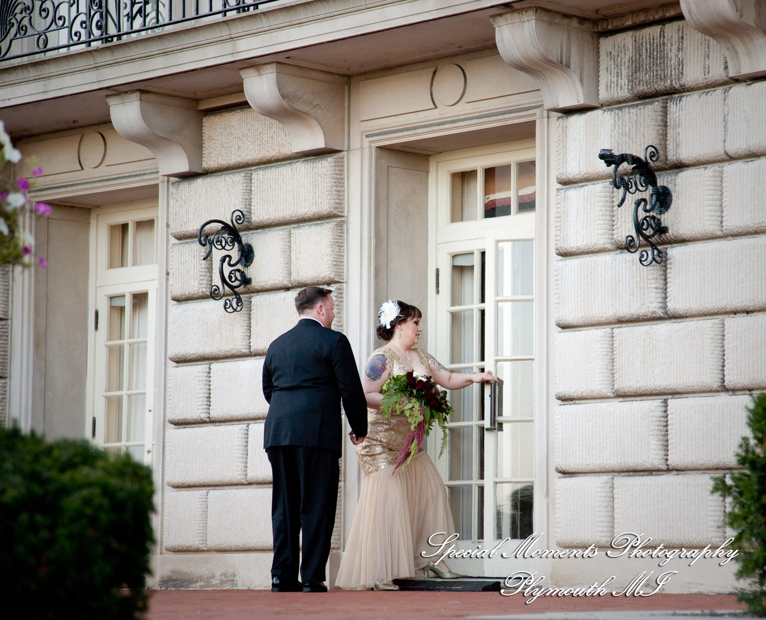 Rebecka & Clinton at Grosse Pointe War Memorial Grosse Pointe Farms MI wedding photograph