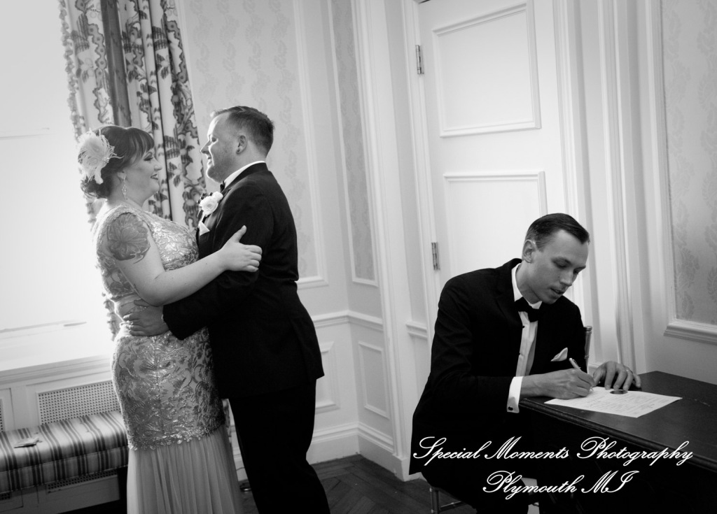 Rebecka & Clinton at Grosse Pointe War Memorial Grosse Pointe Farms MI wedding photograph