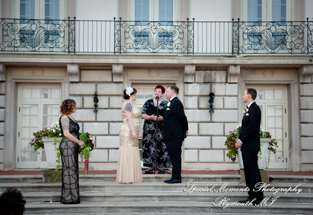 Rebecka & Clinton at Grosse Pointe War Memorial Grosse Pointe Farms MI wedding photograph