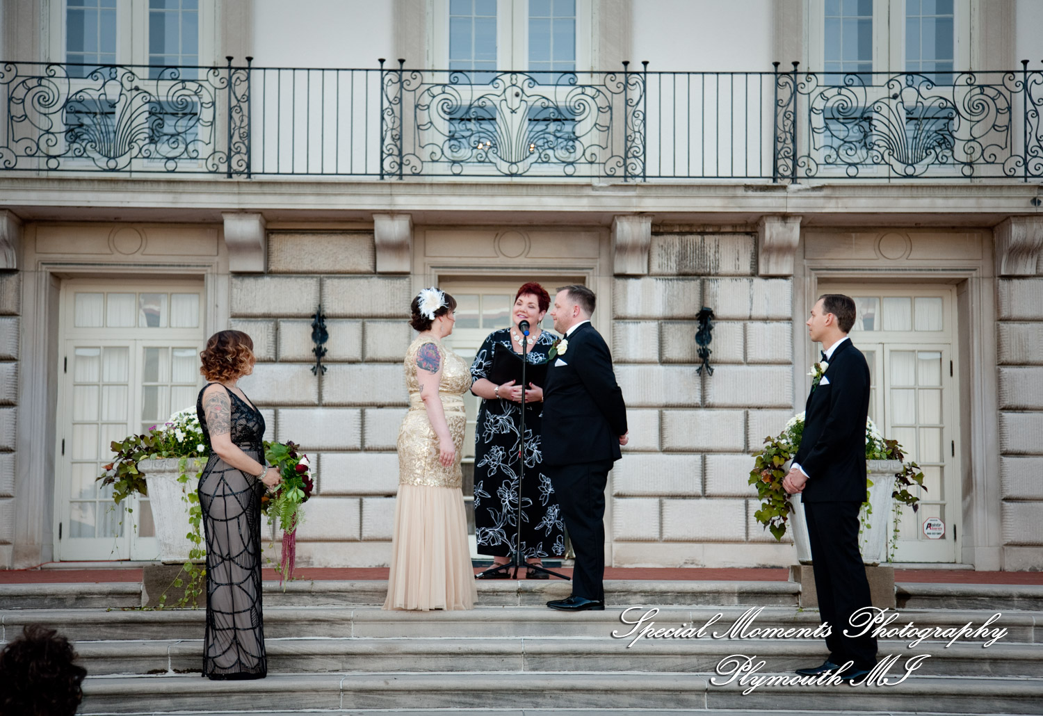 Rebecka & Clinton at Grosse Pointe War Memorial Grosse Pointe Farms MI wedding photograph