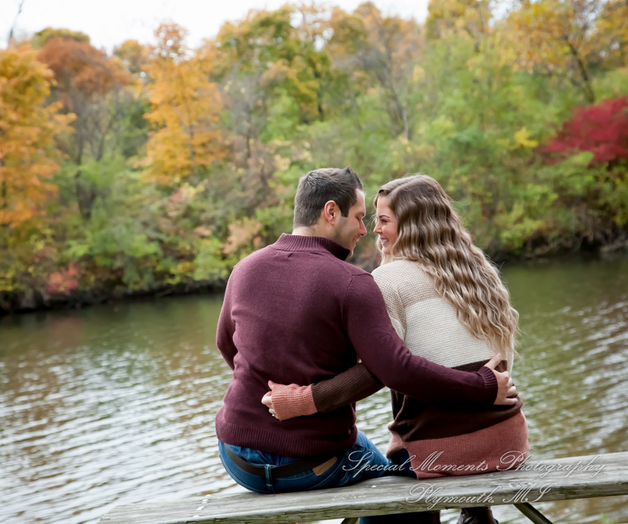 Ashley & Joe at Wilcox Lake Plymouth MI engagement photography