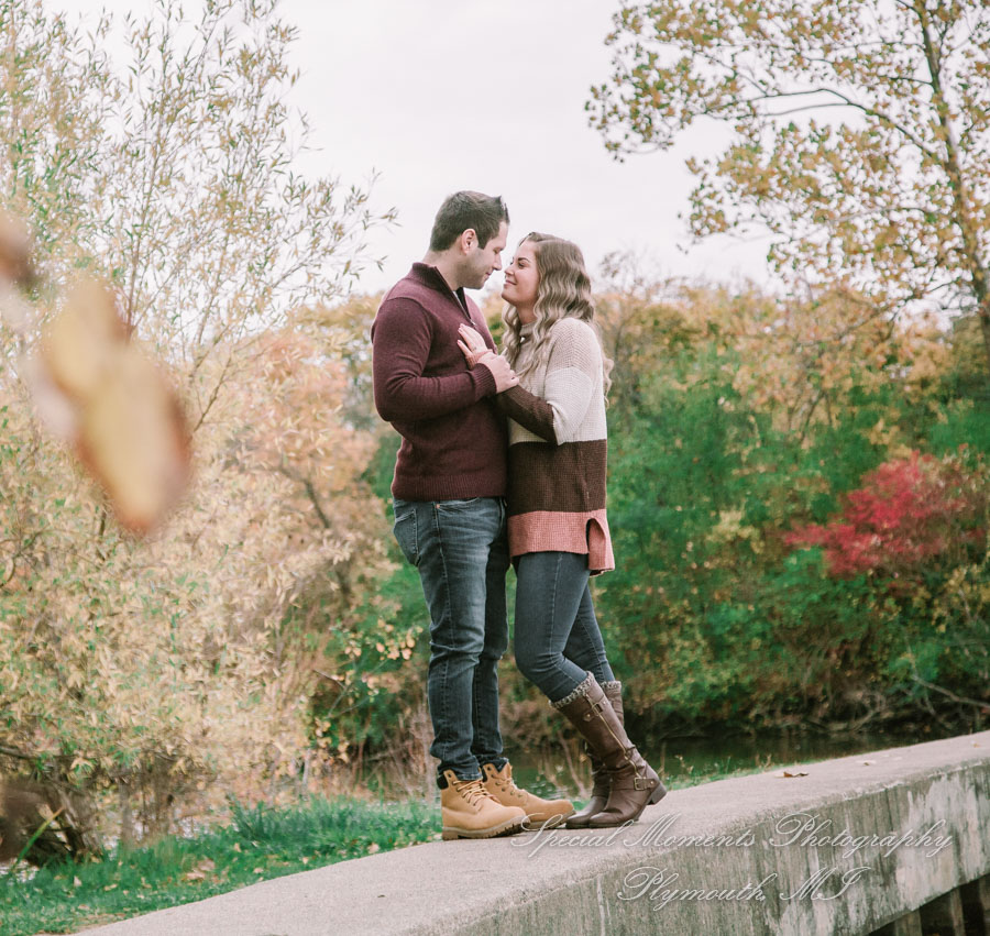 Ashley & Joe at Wilcox Lake Plymouth MI engagement photography