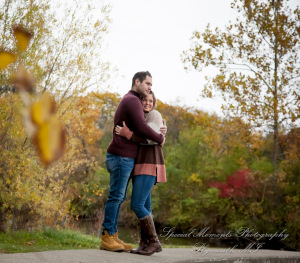Ashley & Joe at Wilcox Lake Plymouth MI engagement photography
