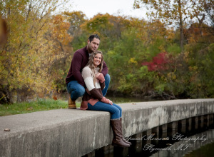 Ashley & Joe at Wilcox Lake Plymouth MI engagement photography