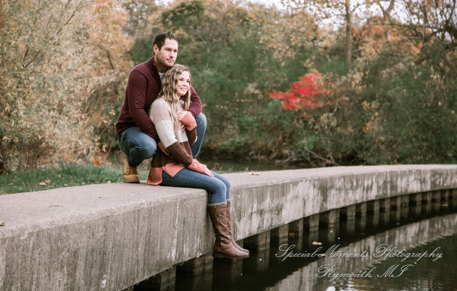 Ashley & Joe at Wilcox Lake Plymouth MI engagement photography