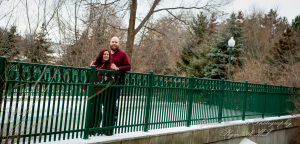Tiffany & Scott at The River Walk Rochester MI engagement photography