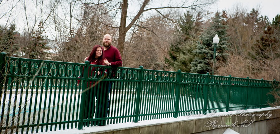 Tiffany & Scott at The River Walk Rochester MI engagement photography