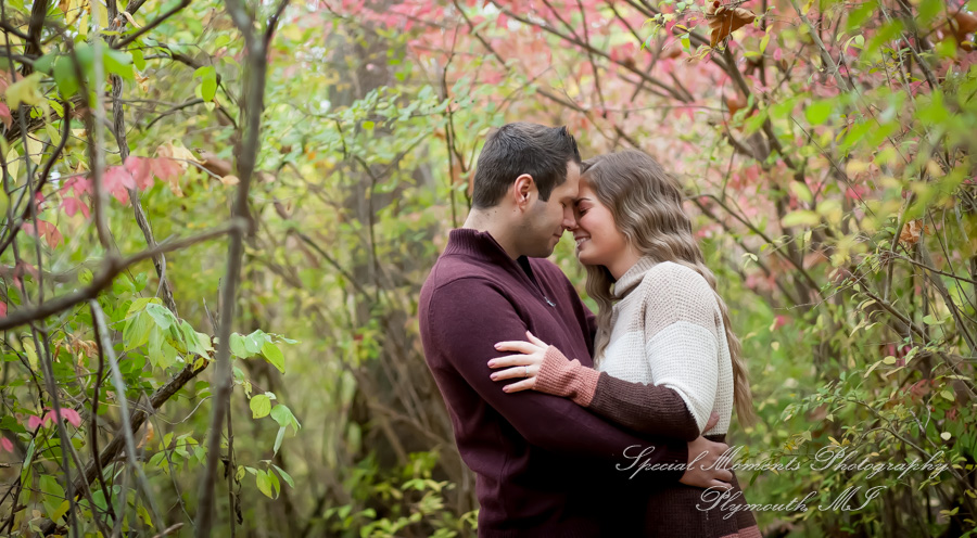 Ashley & Joe at Wilcox Lake Plymouth MI engagement photography