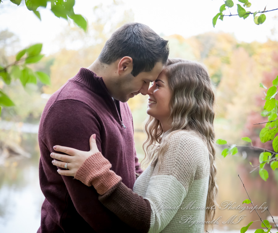 Ashley & Joe at Wilcox Lake Plymouth MI engagement photography