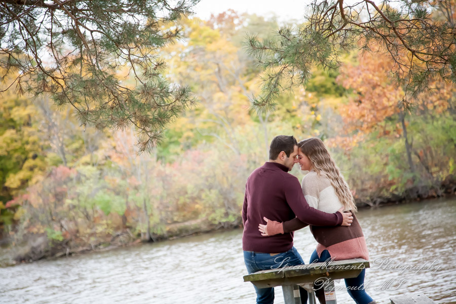 Ashley & Joe at Wilcox Lake Plymouth MI engagement photography