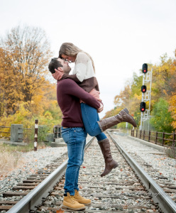 Ashley & Joe at Wilcox Lake Plymouth MI engagement photography