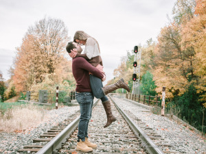 Ashley & Joe at Wilcox Lake Plymouth MI engagement photography