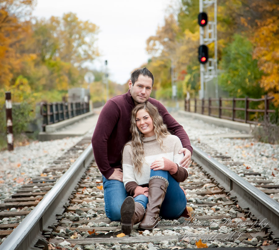 Ashley & Joe at Wilcox Lake Plymouth MI engagement photography