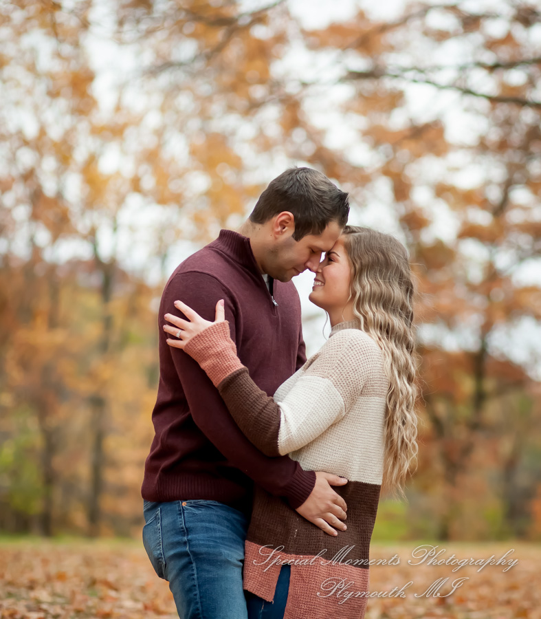 Ashley & Joe at Wilcox Lake Plymouth MI engagement photography