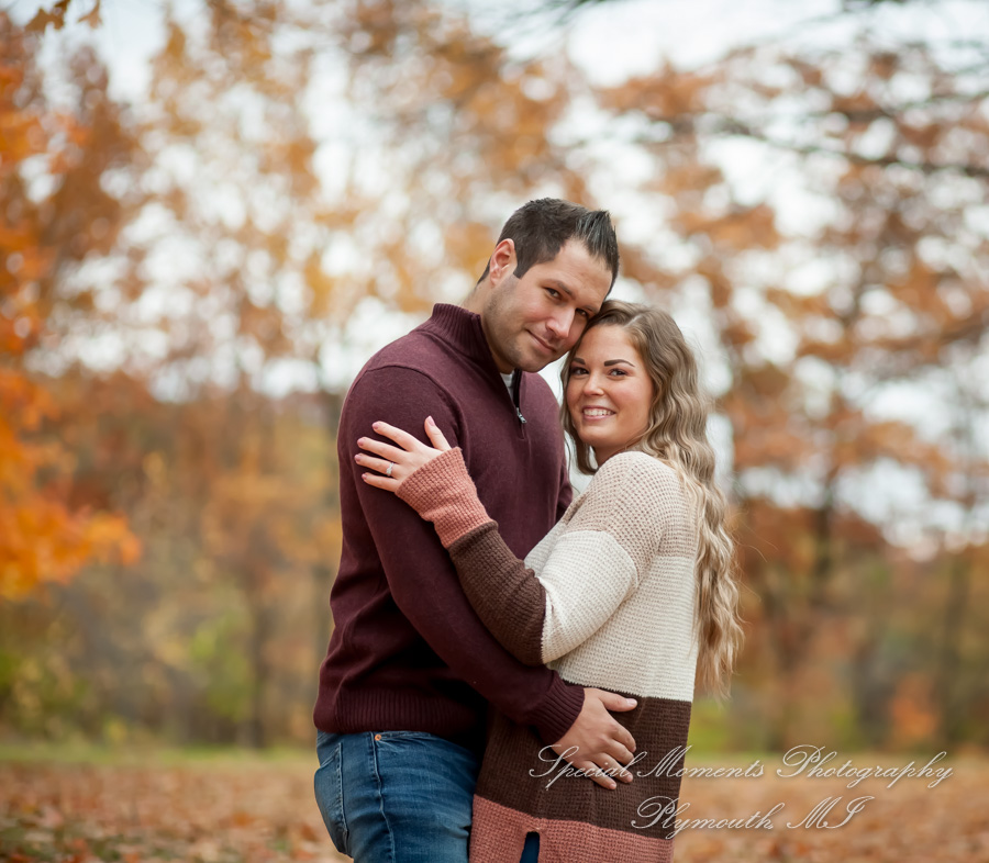 Ashley & Joe at Wilcox Lake Plymouth MI engagement photography