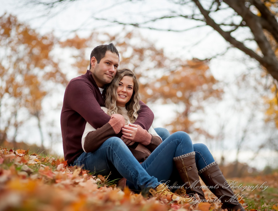 Ashley & Joe at Wilcox Lake Plymouth MI engagement photography