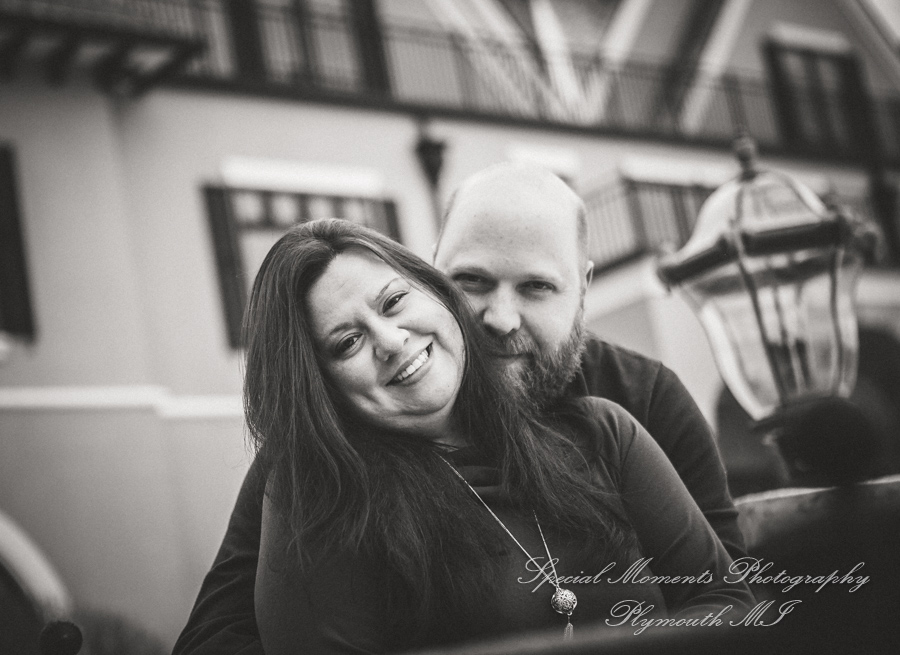 Tiffany & Scott at The River Walk Rochester MI engagement photography