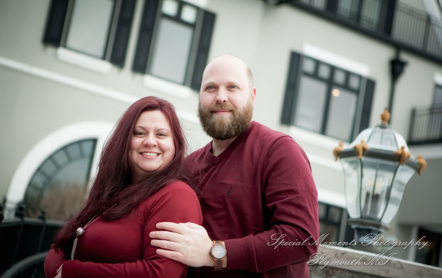 Tiffany & Scott at The River Walk Rochester MI engagement photography