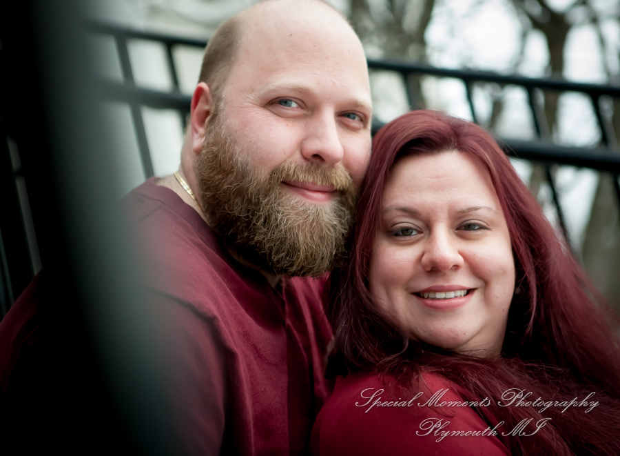 Tiffany & Scott at The River Walk Rochester MI engagement photography