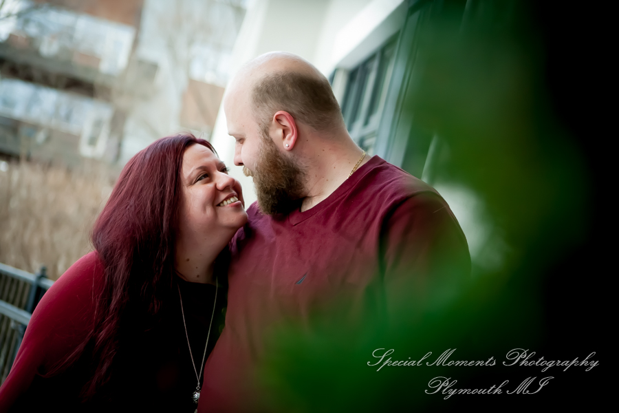 Tiffany & Scott at The River Walk Rochester MI engagement photography