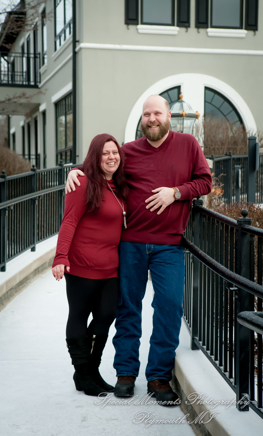 Tiffany & Scott at The River Walk Rochester MI engagement photography