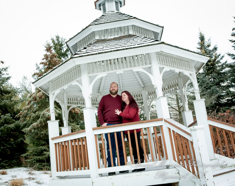 Tiffany & Scott at The River Walk Rochester MI engagement photography