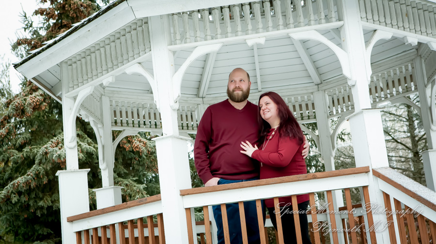 Tiffany & Scott at The River Walk Rochester MI engagement photography