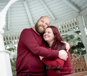 Tiffany & Scott at The River Walk Rochester MI engagement photography