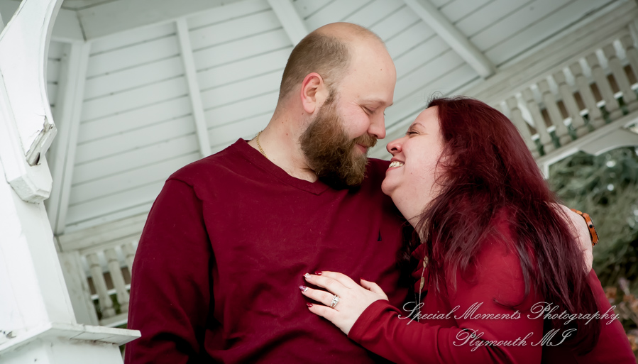 Tiffany & Scott at The River Walk Rochester MI engagement photography