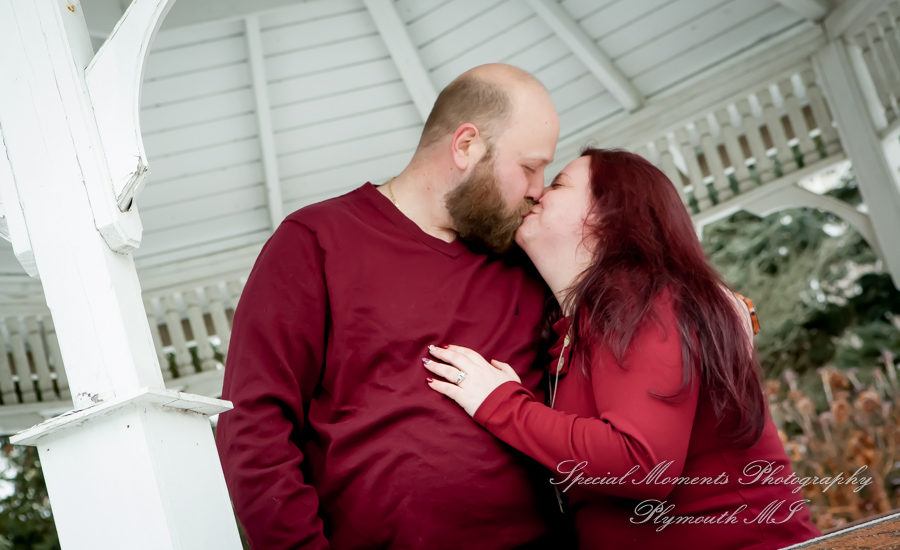 Tiffany & Scott at The River Walk Rochester MI engagement photography