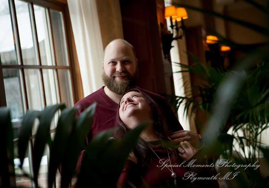 Tiffany & Scott at The River Walk Rochester MI engagement photography