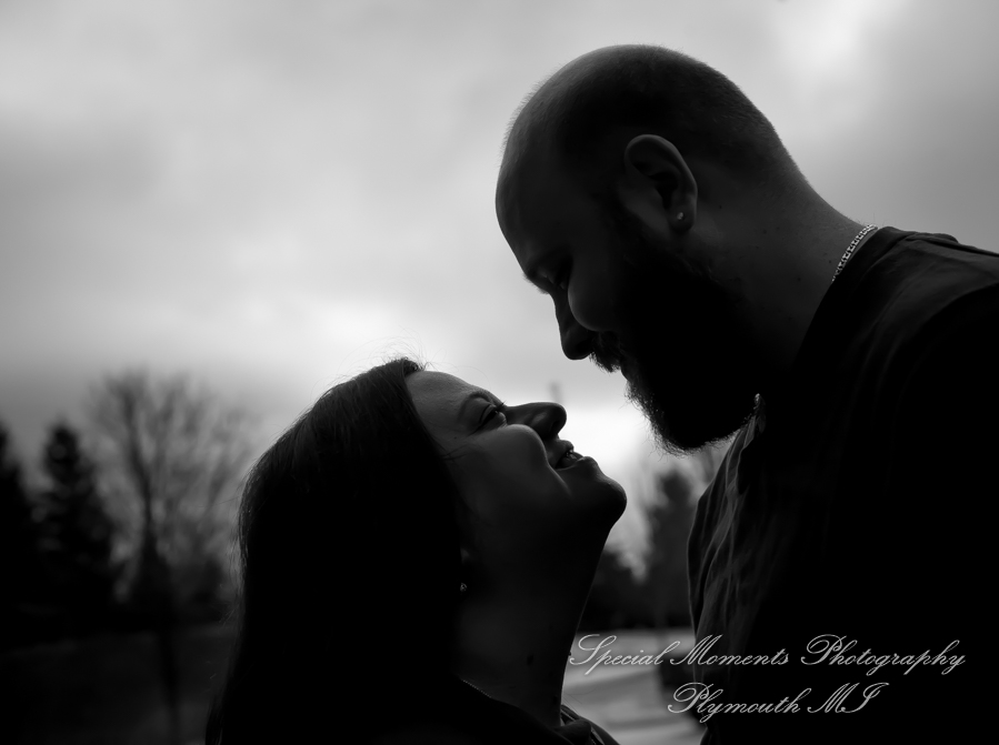 Tiffany & Scott at The River Walk Rochester MI engagement photography