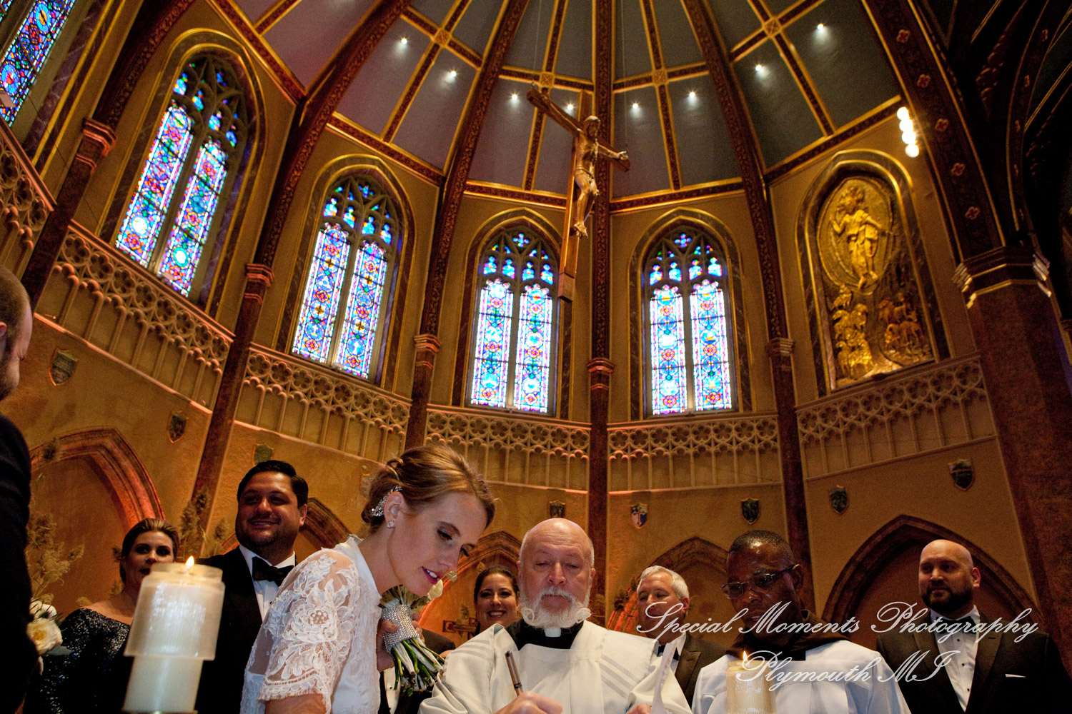 Claire & Paul at St Ambrose Catholic Grosse Pointe Park MI wedding photography