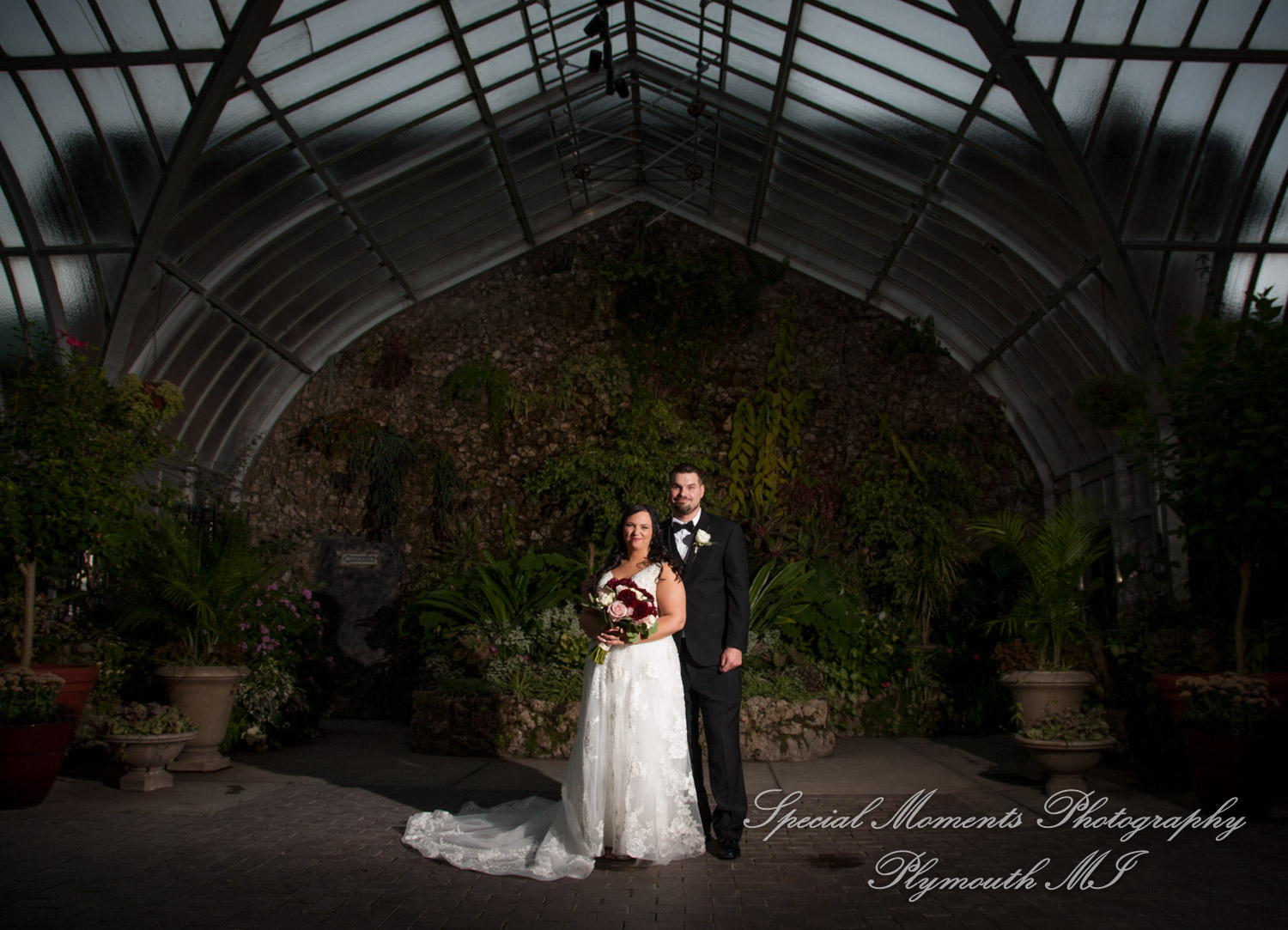 Jessica & Chris at Belle Isle Conservatory Detroit MI wedding photography