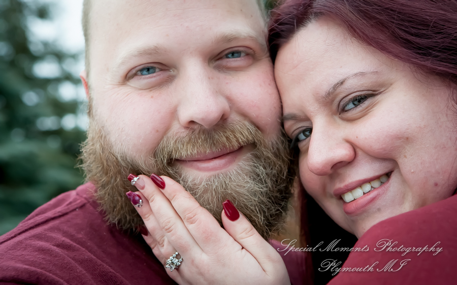 The River Walk Rochester MI engagement photograph
