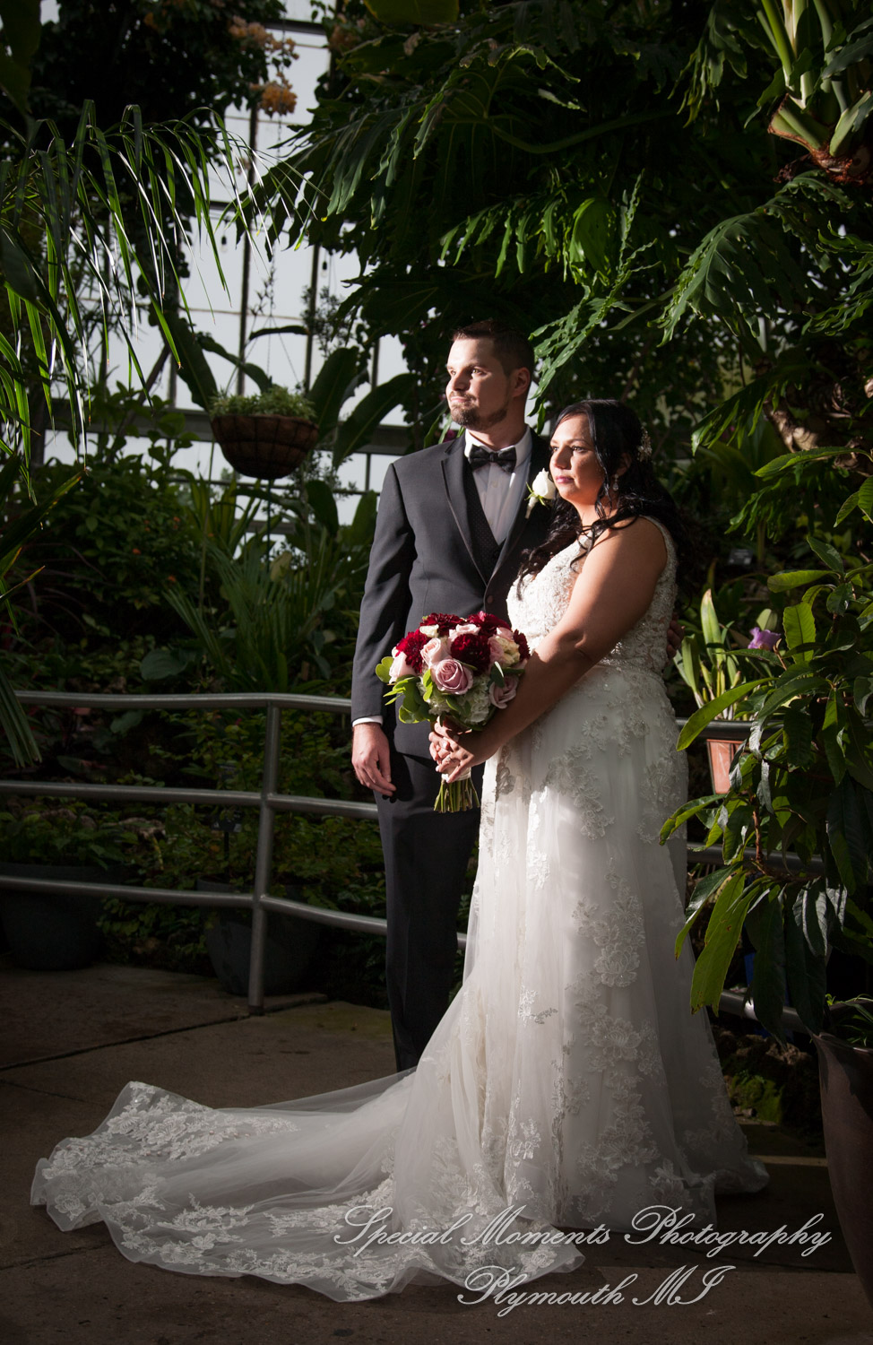 Jessica & Chris at Belle Isle Conservatory Detroit MI wedding photography