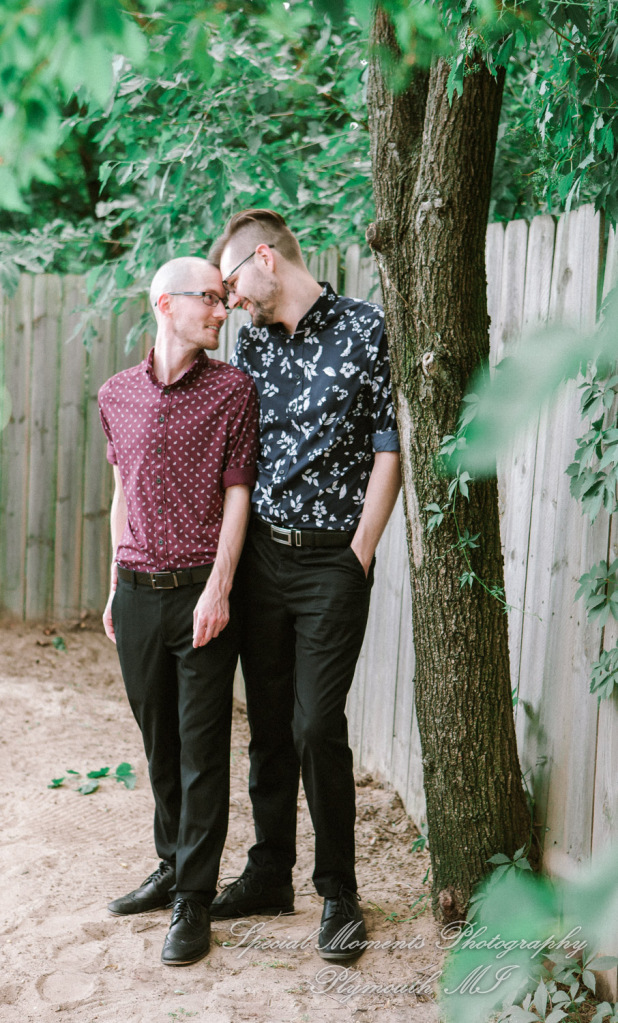 Travis & Jay at Home LGBTQ Wedding Ferndale MI wedding photograph