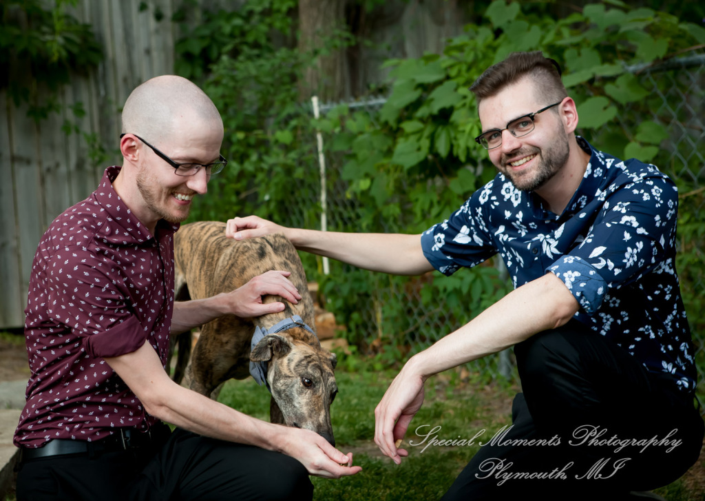 Travis & Jay at Home LGBTQ Wedding Ferndale MI wedding photograph