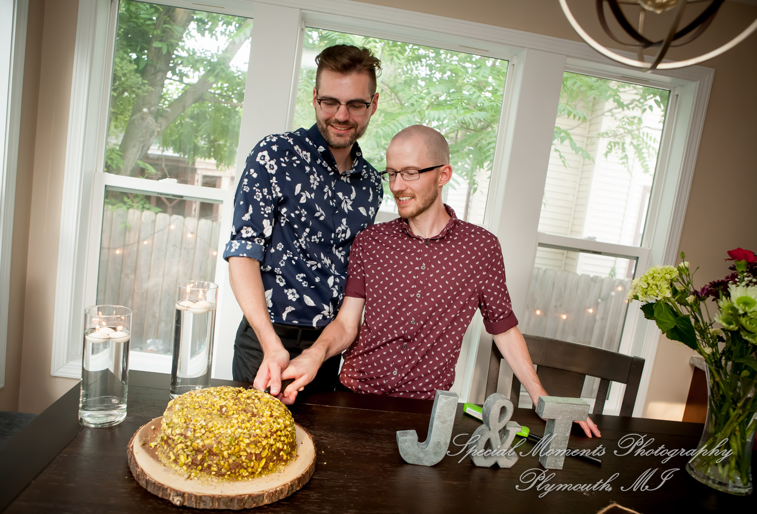 Travis & Jay at Home LGBTQ Wedding Ferndale MI wedding photograph