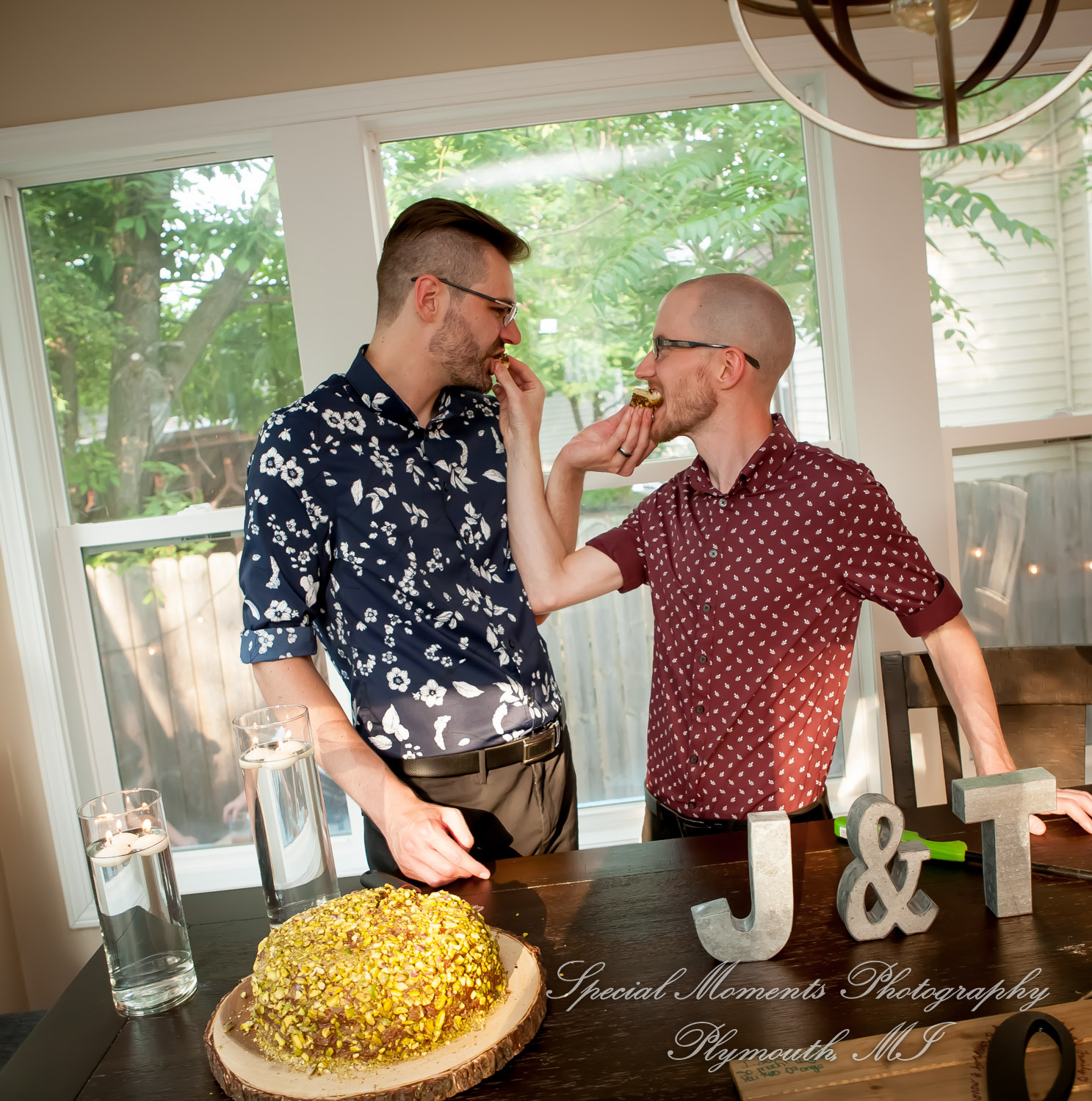Travis & Jay at Home LGBTQ Wedding Ferndale MI wedding photograph
