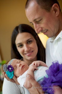 Lauren & Anthony newborn photos at home family photography