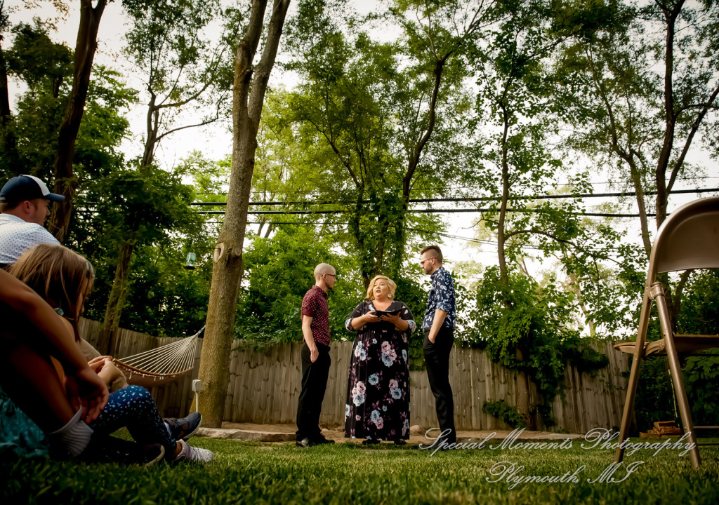 Travis & Jay at Home LGBTQ Wedding Ferndale MI wedding photograph