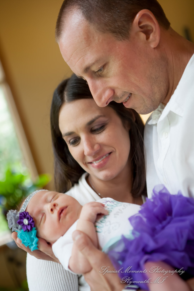 Lauren & Anthony newborn photos at home family photography