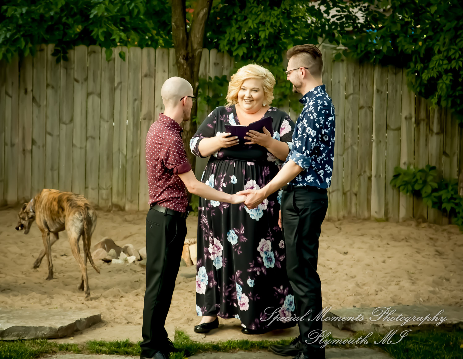 Travis & Jay at Home LGBTQ Wedding Ferndale MI wedding photograph