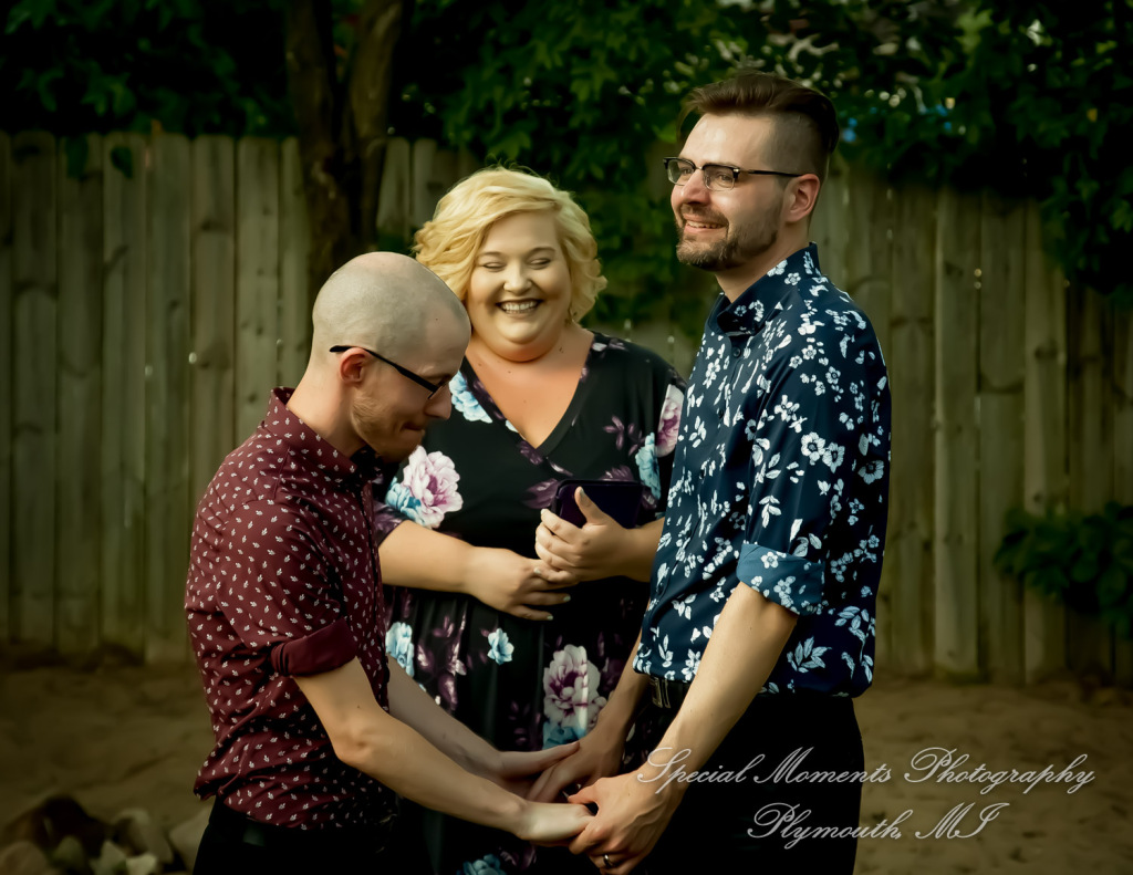 Travis & Jay at Home LGBTQ Wedding Ferndale MI wedding photograph