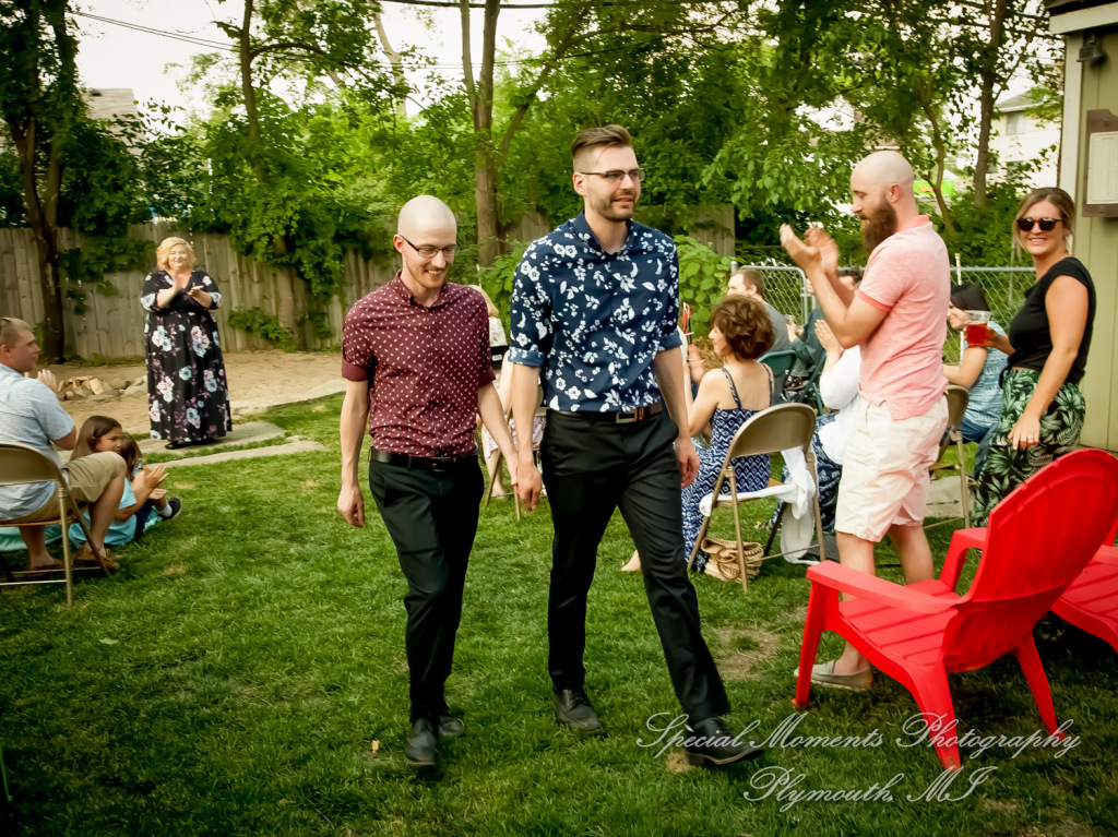 Travis & Jay at Home LGBTQ Wedding Ferndale MI wedding photograph